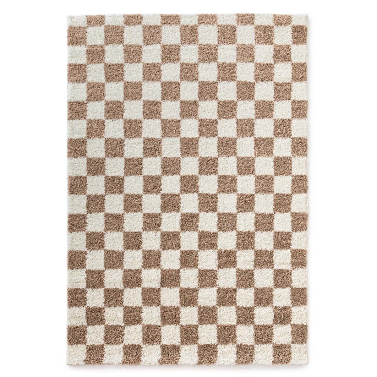 Boho&me Checkerboard vloerkleed - Check ivoor|beige - 200x300 cm