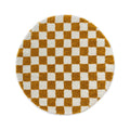 Boho&me Rond checkerboard vloerkleed - Check ivoor|goud - 200 cm