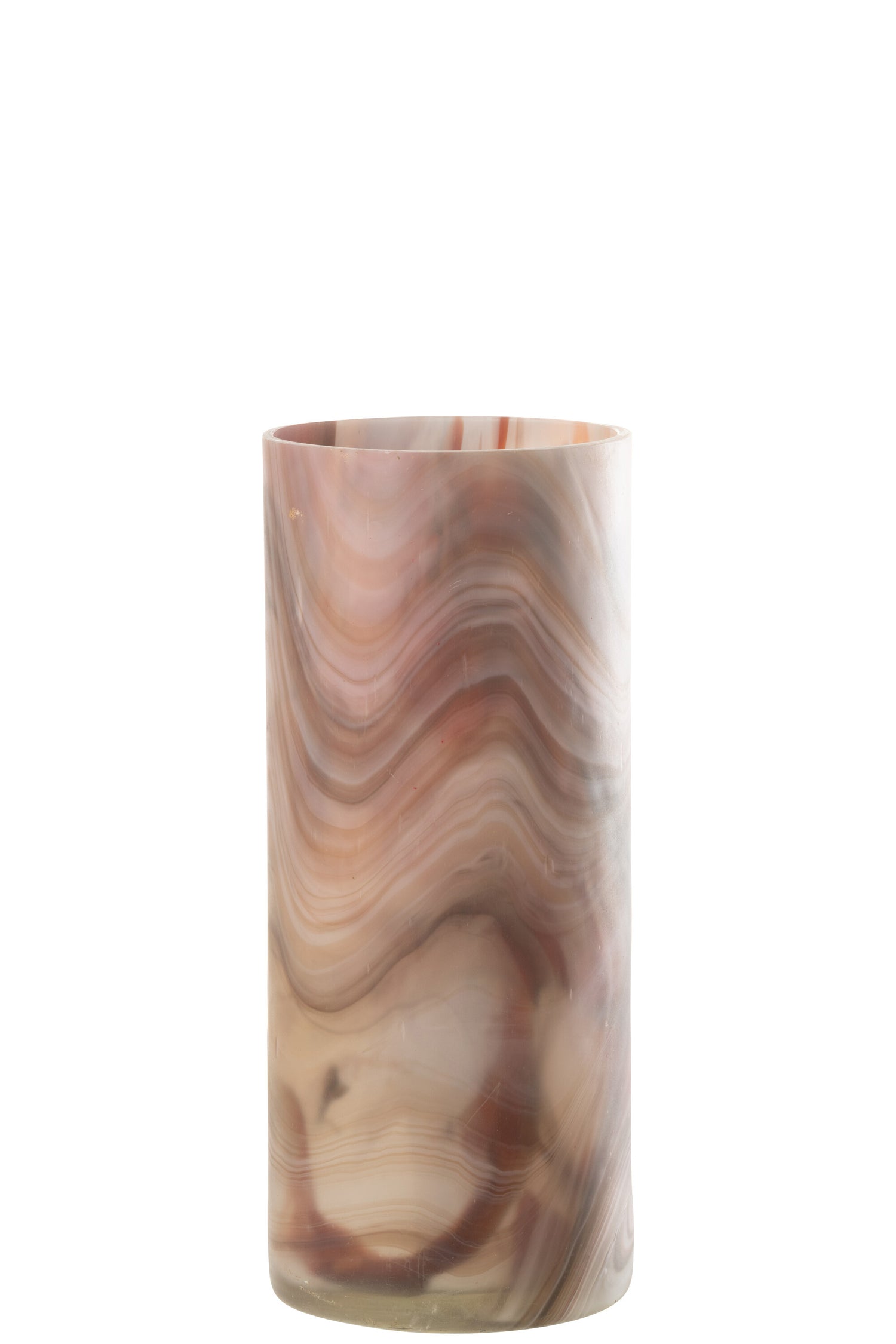 J-line - Kaarshouder Arti Glas Bruin Small - 15x15x35cm