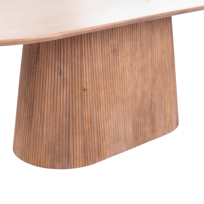 Giga Meubel - Eettafel Ovaal Naturel Hout - 200x110x76cm - Salvador