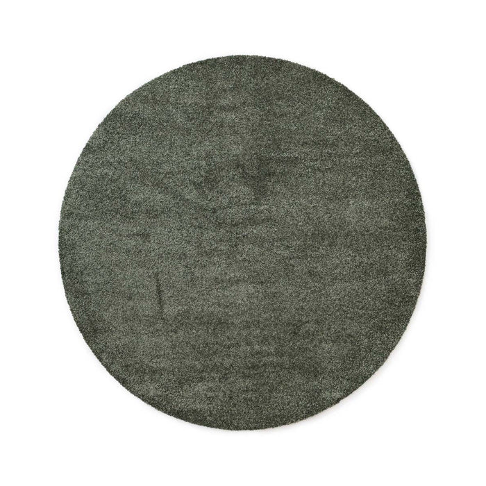 Tapeso Wasbaar vloerkleed rond - Fresh groen - 80 cm
