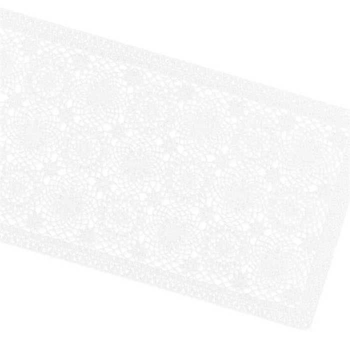 Unique Living - Tafelloper Amira vinyl 40x150cm white
