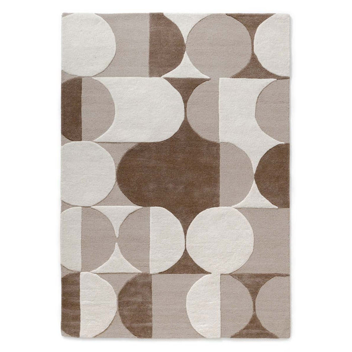 Nordic Weavers Retro vloerkleed - Summit Circles beige - 240x340 cm