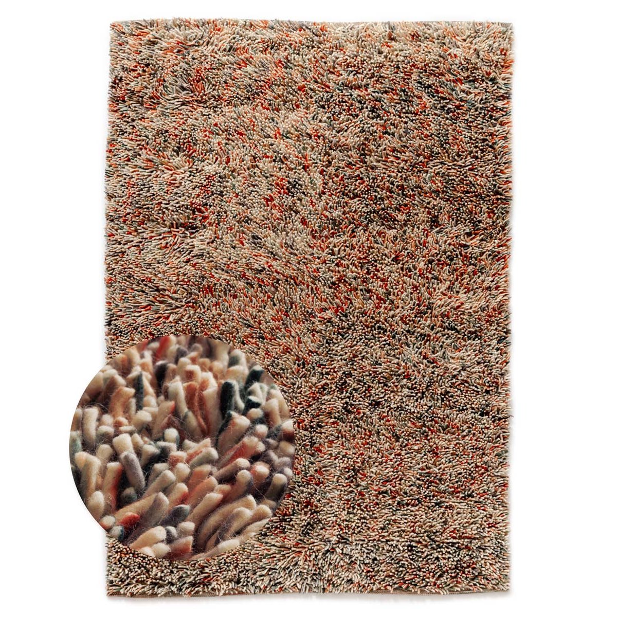 Nordic Weavers Hoogpolig vloerkleed wol - Aurelia multi - 160x230 cm