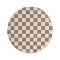 Boho&me Rond checkerboard vloerkleed - Check ivoor|beige - 250 cm