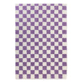 Boho&me Checkerboard vloerkleed - Check ivoor|lila - 100x200 cm