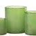 J-line - Set Van Drie Theelichthouder Ruby Glas Groen - 13x13x15cm