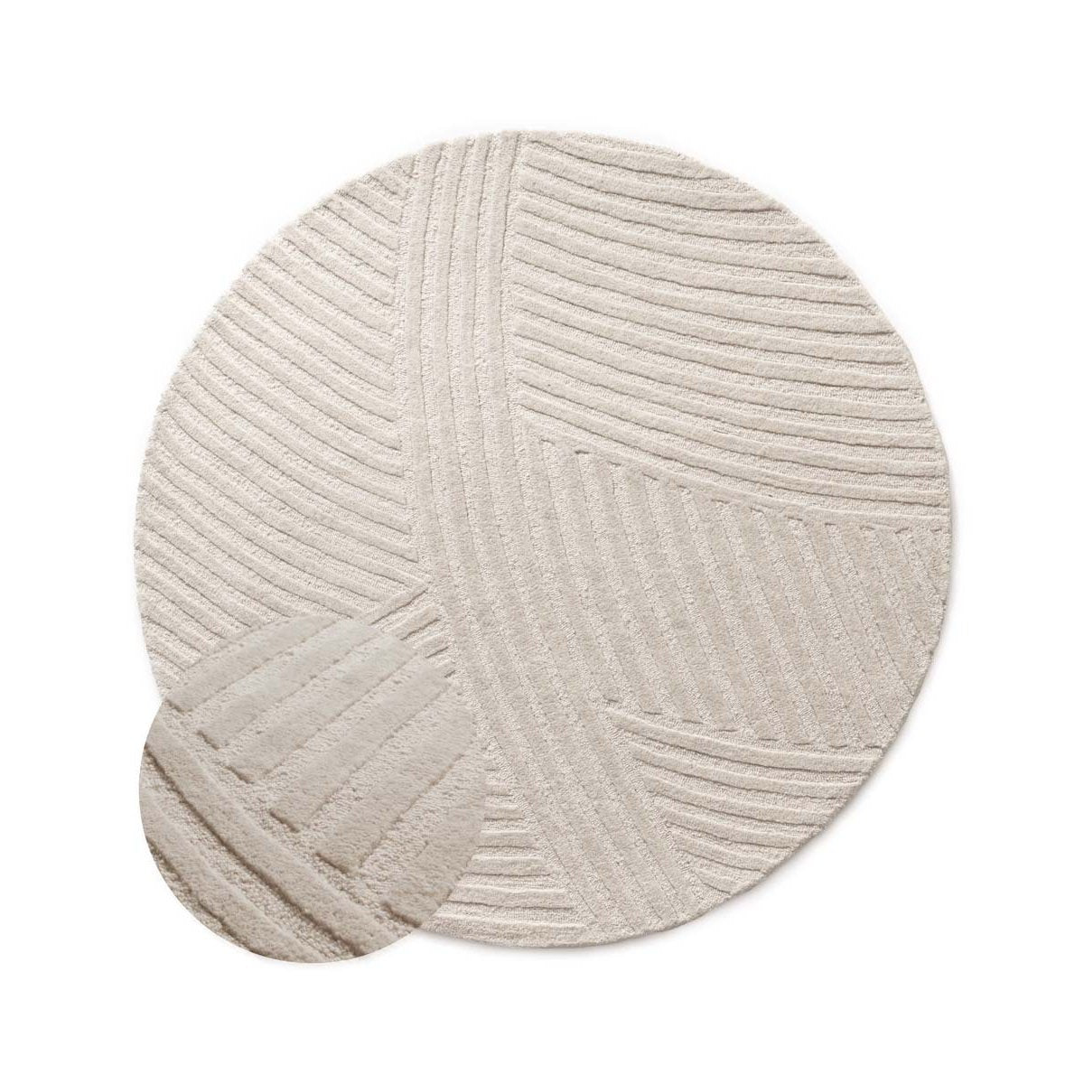 Nordic Weavers Design vloerkleed rond - Balans Field ivoor - 200 cm