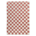 Boho&me Checkerboard vloerkleed - Check ivoor|roze - 200x300 cm