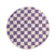 Boho&me Rond checkerboard vloerkleed - Check ivoor|lila - 200 cm