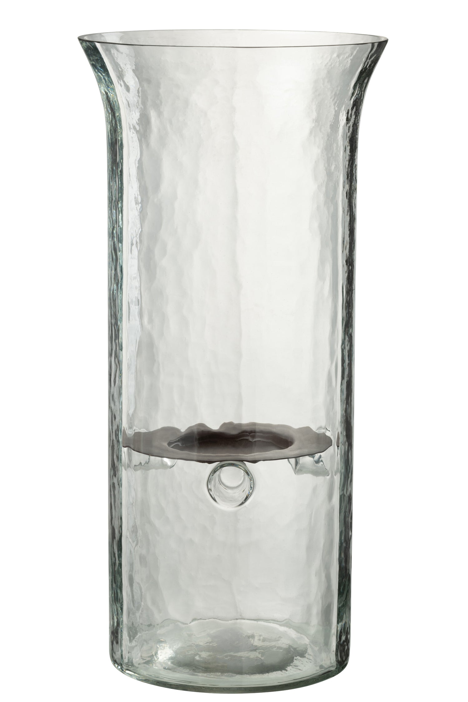 J-line - Kaarshouder Bord Wazig Glas Transparant Large - 19x19x40cm