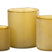 J-line - Set Van Drie Theelichthouder Ruby Glas Geel - 13x13x15cm