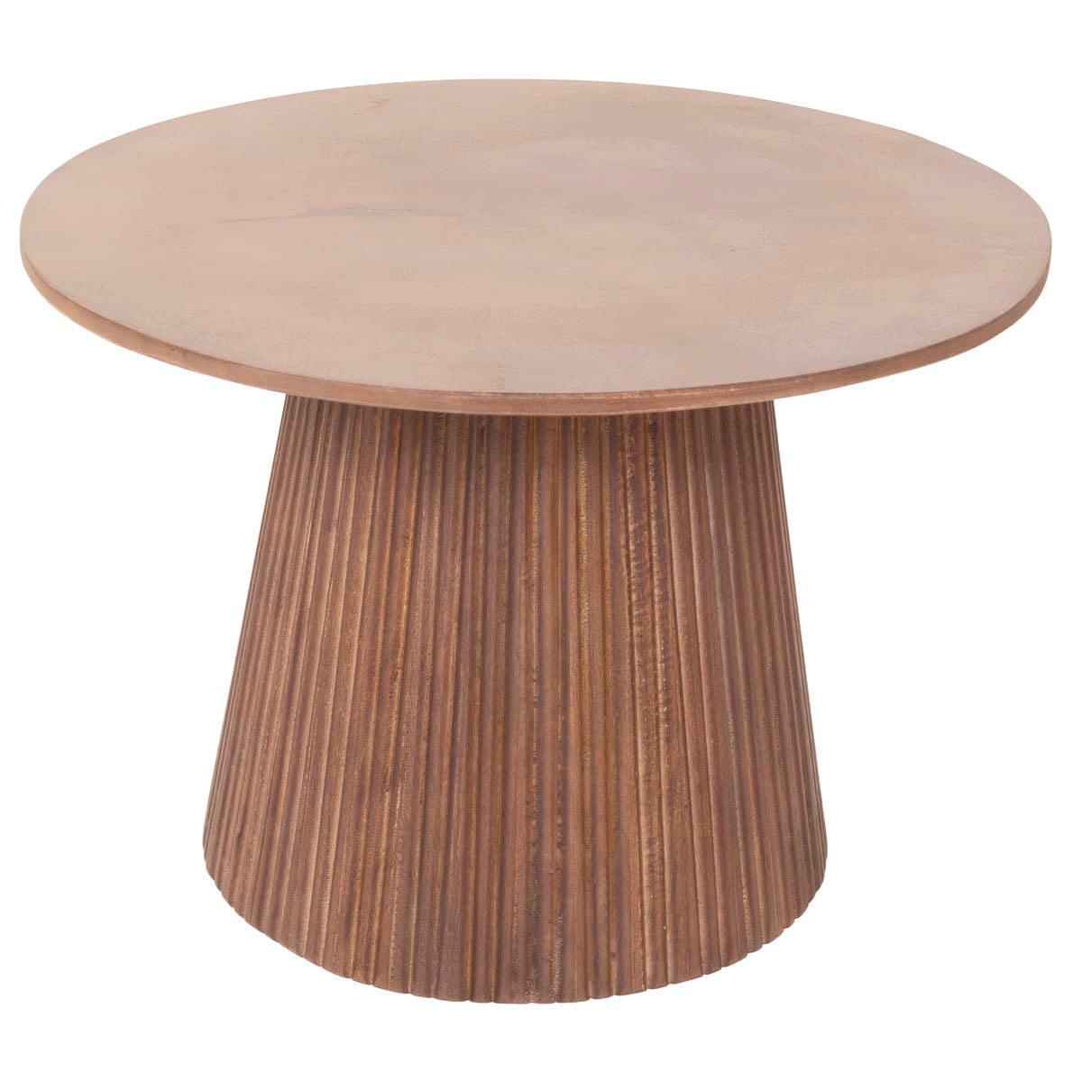 Giga Meubel - Salontafel Rond Donkerbruin Hout - 60x60x41cm - Salvador