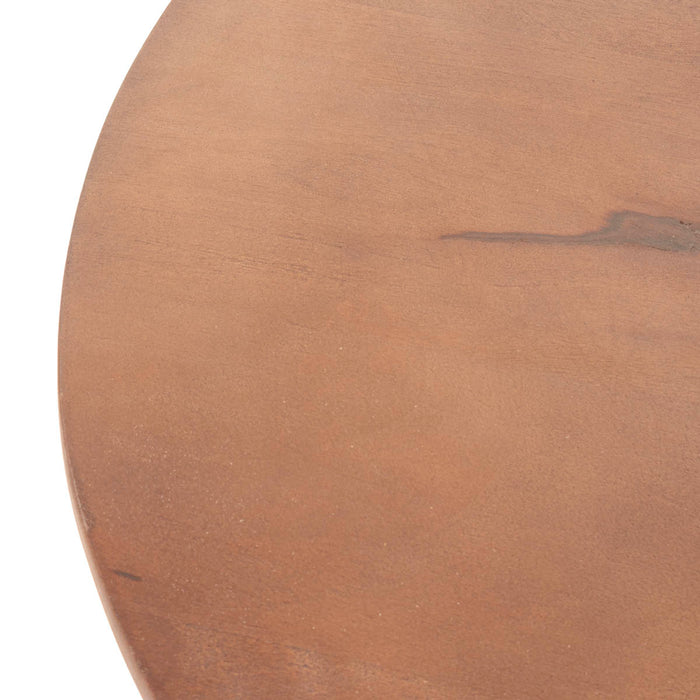 Giga Meubel - Salontafel Rond Donkerbruin Hout - 60x60x41cm - Salvador