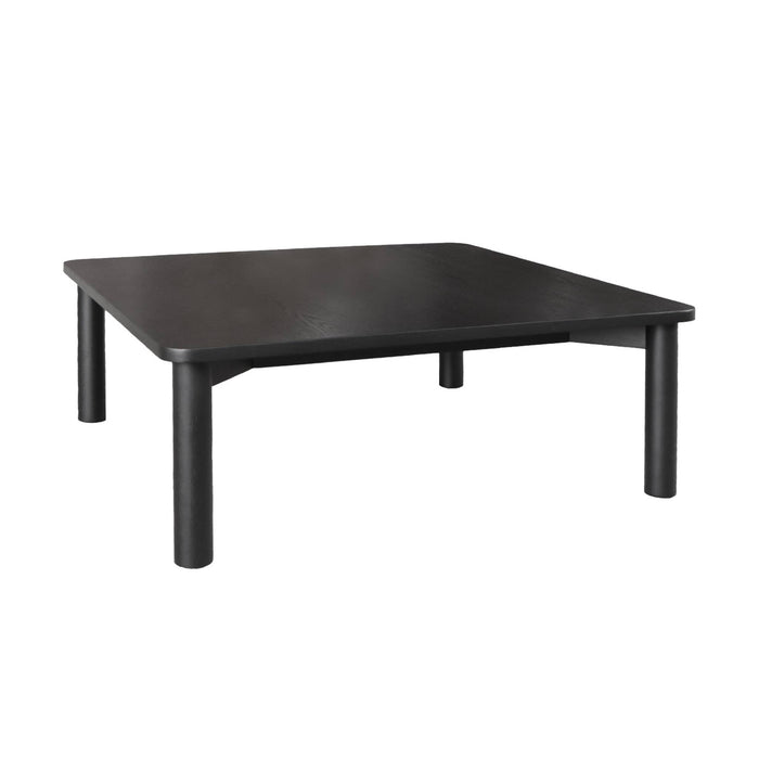 sweeek - Salontafel van rubberhout met eikenfineer, vierkant