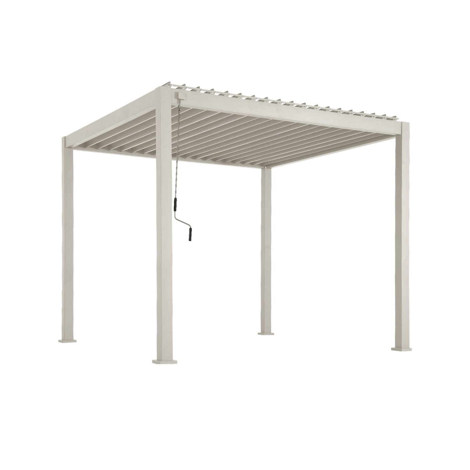 sweeek - Pergola met lamellendak, 3x3m, verstelbare lamellen V2