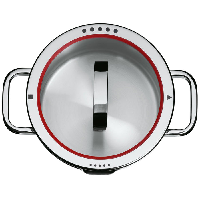 WMF Function 4 Kookpan hoog met deksel - Ø200mm - Rood