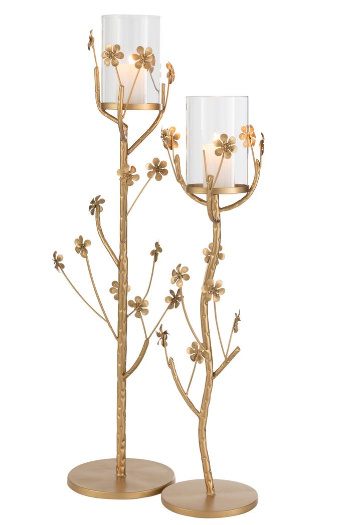 J-line - Kandelaar Vloer Goud Large - 20x20x79cm