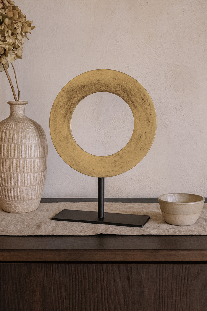 LOFT42 Joris Ornament op voet - Messing Metaal Ø25cm