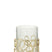 J-line - Kaarshouder Kyev Glas Transparant|goud Medium - 10x10x16.5cm