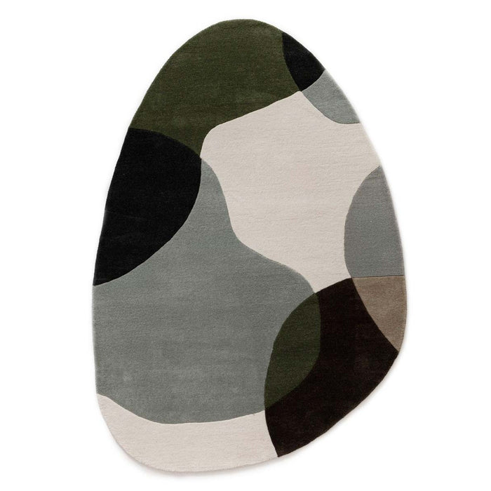 Nordic Weavers Organisch wollen vloerkleed - Dune groen - 200x300 cm