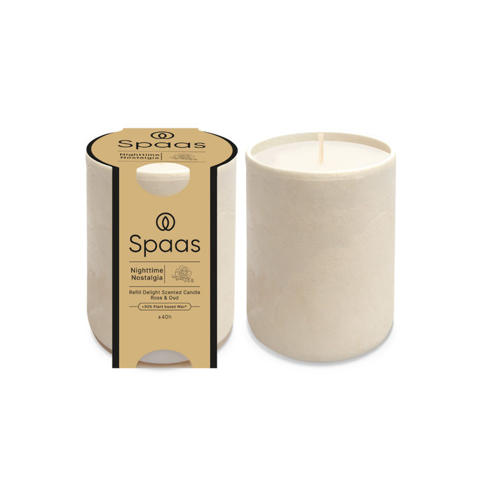 Spaas Refill Delight Geurkaars - Nighttime Nostalgia - 40u - Set van 4