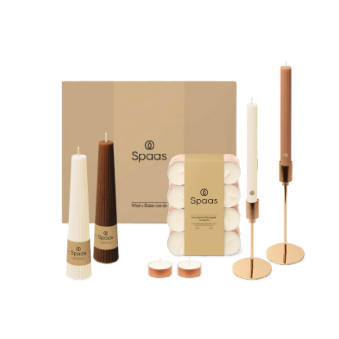 Spaas Iconic Cadeaupakket Geurloze Kaarsen Nature’s Harmony