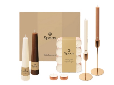 Spaas Iconic Cadeaupakket Geurloze Kaarsen Nature’s Harmony