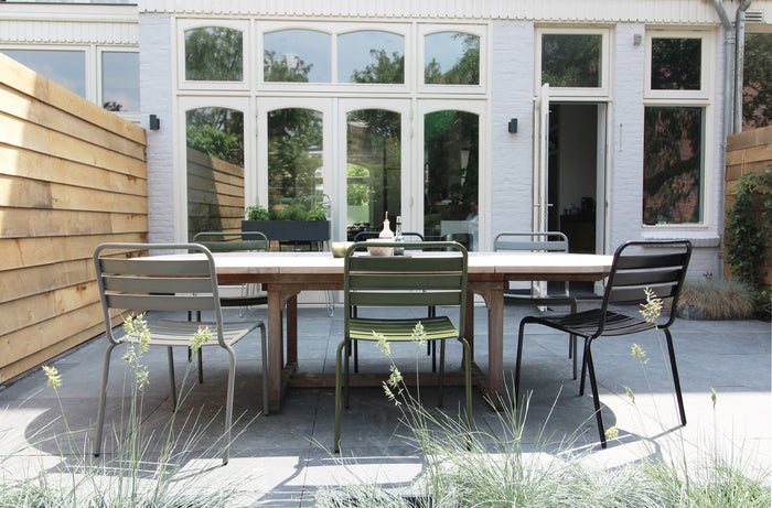 Metalen tuistoel Max XXL muisgrijs