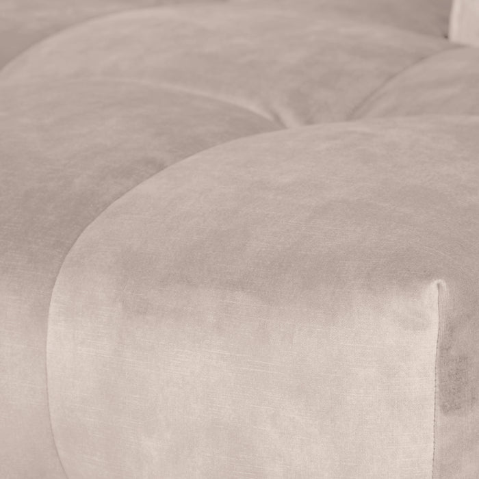 by fonQ Wies 4,5-zits Hoekbank Rechts - Fluweel - Taupe