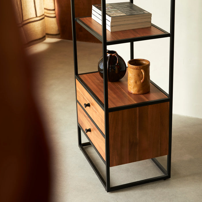 Tikamoon - Agra - Kolom van massief acacia en metaal