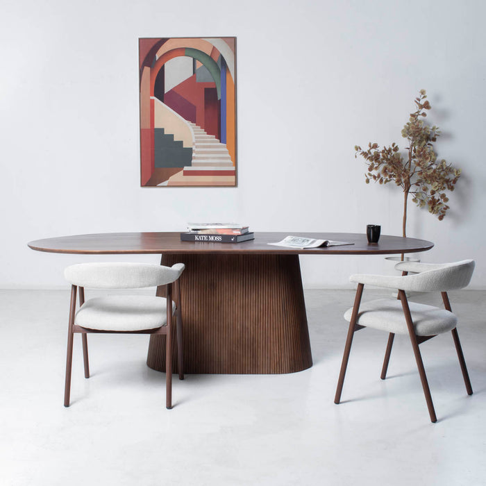 Giga Meubel - Eettafel Salvador Donkerbruin Ovaal 240cm