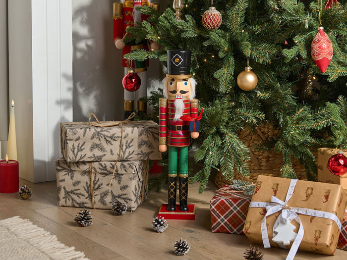 Beliani - RODSJON - Decoratief figuur - Rood - Dennenhout