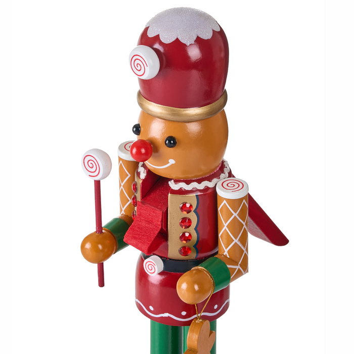 Beliani-GRANSJON-Decoratie figuur set van 2-Rood|Oranje-Dennenhout