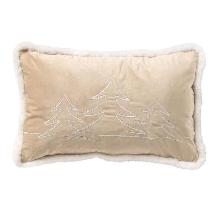 Arbre - Kerst kussenhoezen - 30x50 cm, wit