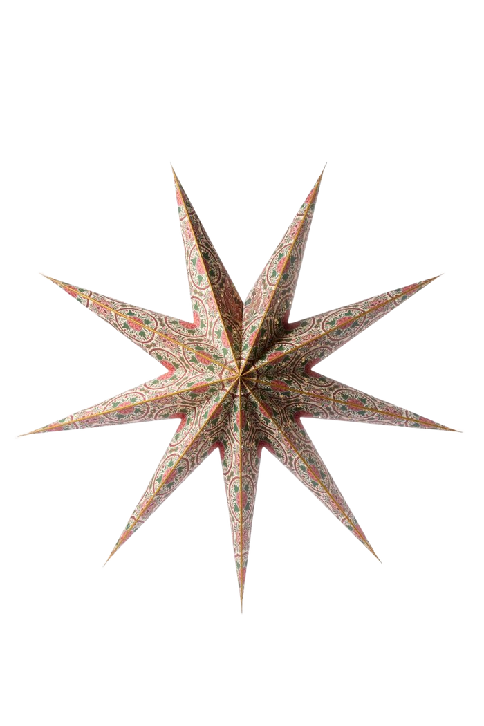 Sissy-Boy Witte kerstster met print met led- licht large