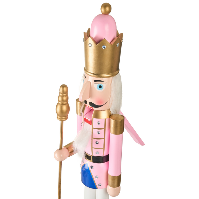 Beliani - TROSAAN - Decoratief figuur - Roze - Dennenhout