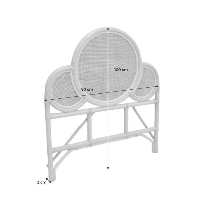 sweeek - Rotan hoofdbord kinderkamer 90x100cm
