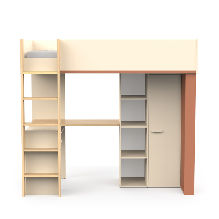 Calicosy - CAMILLIA Hoogslaper met bureau - H183 cm