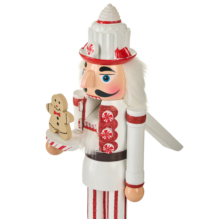Beliani - BODSJON - Decoratie figuur set van 2 - Rood|Wit - Dennenhout