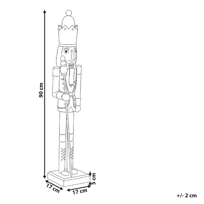 Beliani - MALARAN - Decoratief figuur - Rood - Dennenhout