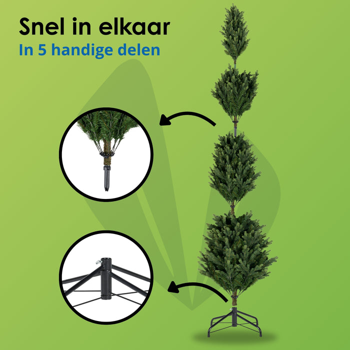 Buitenkado Kunstkerstboom – Groen – 240 cm – Incl. Standaard