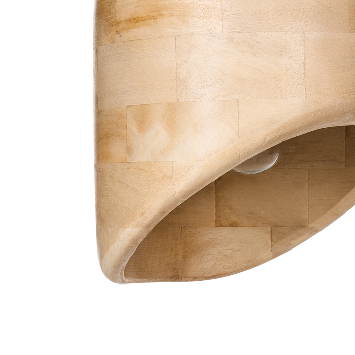 Beliani - GANDAKI - Hanglamp - Lichtbruin - Mangohout