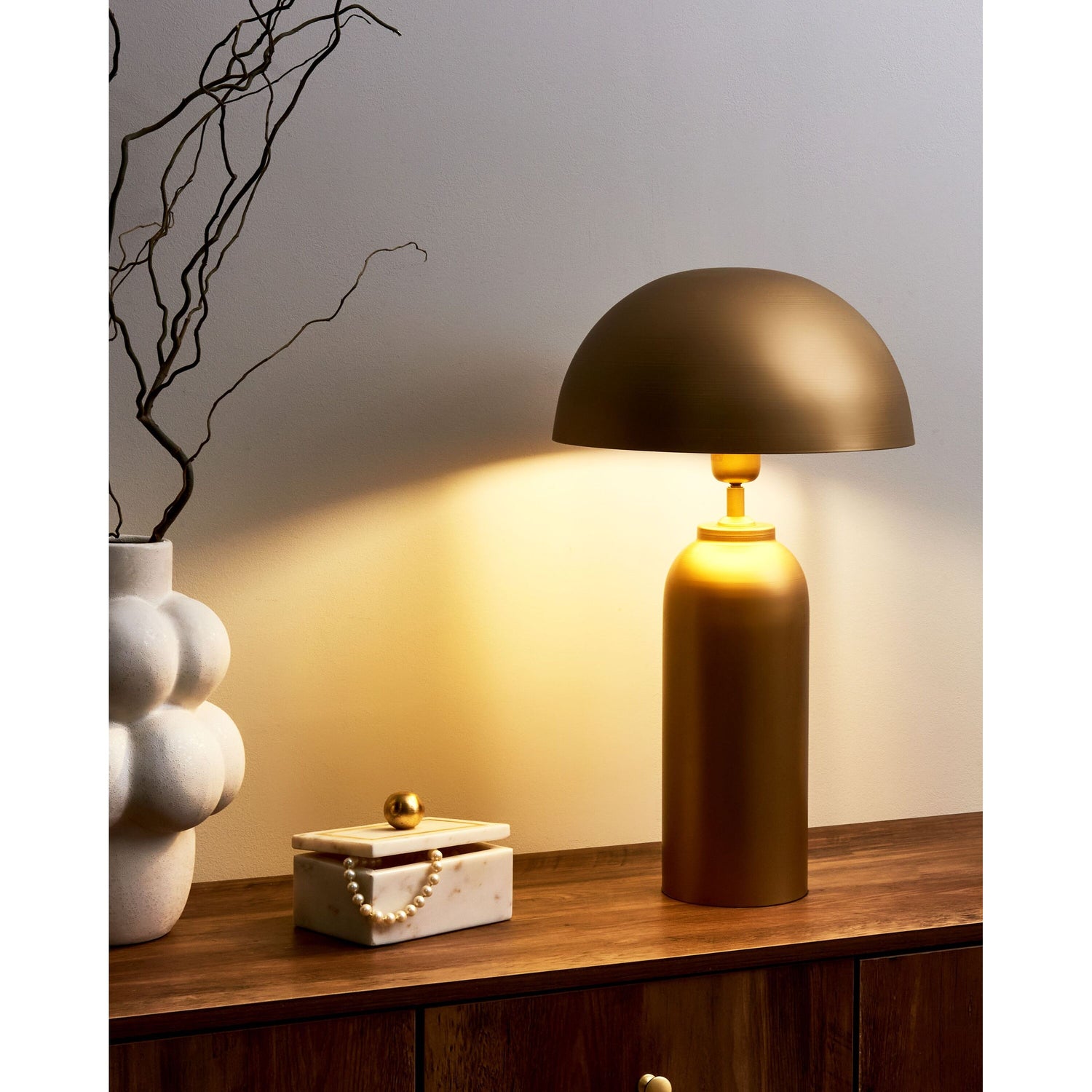 Beliani - JALANGI - Tafellamp - Messing - 55 cm - IJzer