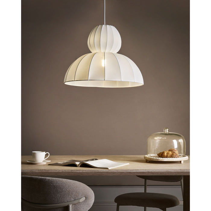 Beliani - GOELETTE - Hanglamp - Wit - Kunstzijde