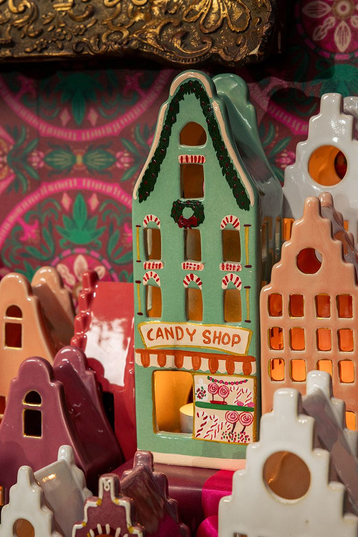 Sissy-Boy Donkergroen waxinelichthouder snoepwinkel