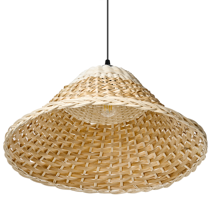 Beliani - GUAMANI - Hanglamp - Naturel - Rotan|Bamboe