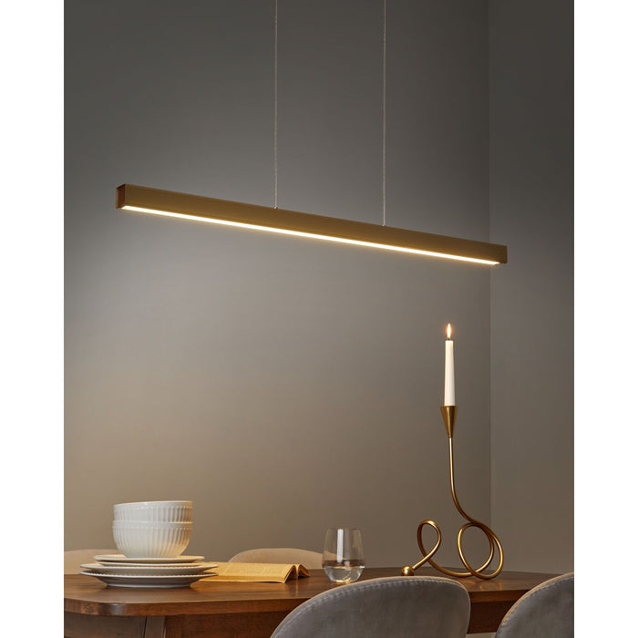 Beliani - ARENAS - Hanglamp LED - Goud - Aluminium|Rubberhout