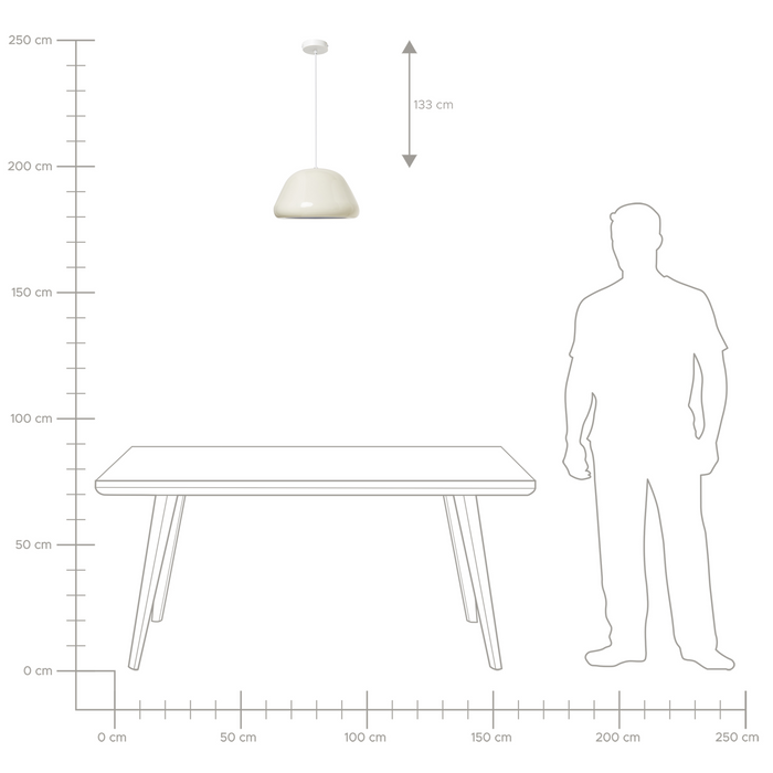 Beliani - JOKU - Hanglamp - Lichtbeige - Bouclé