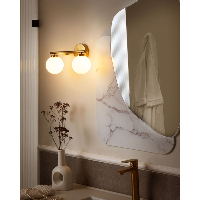 Beliani - GIJOU - Wandlamp met 2 lampen - Messing - Aluminium